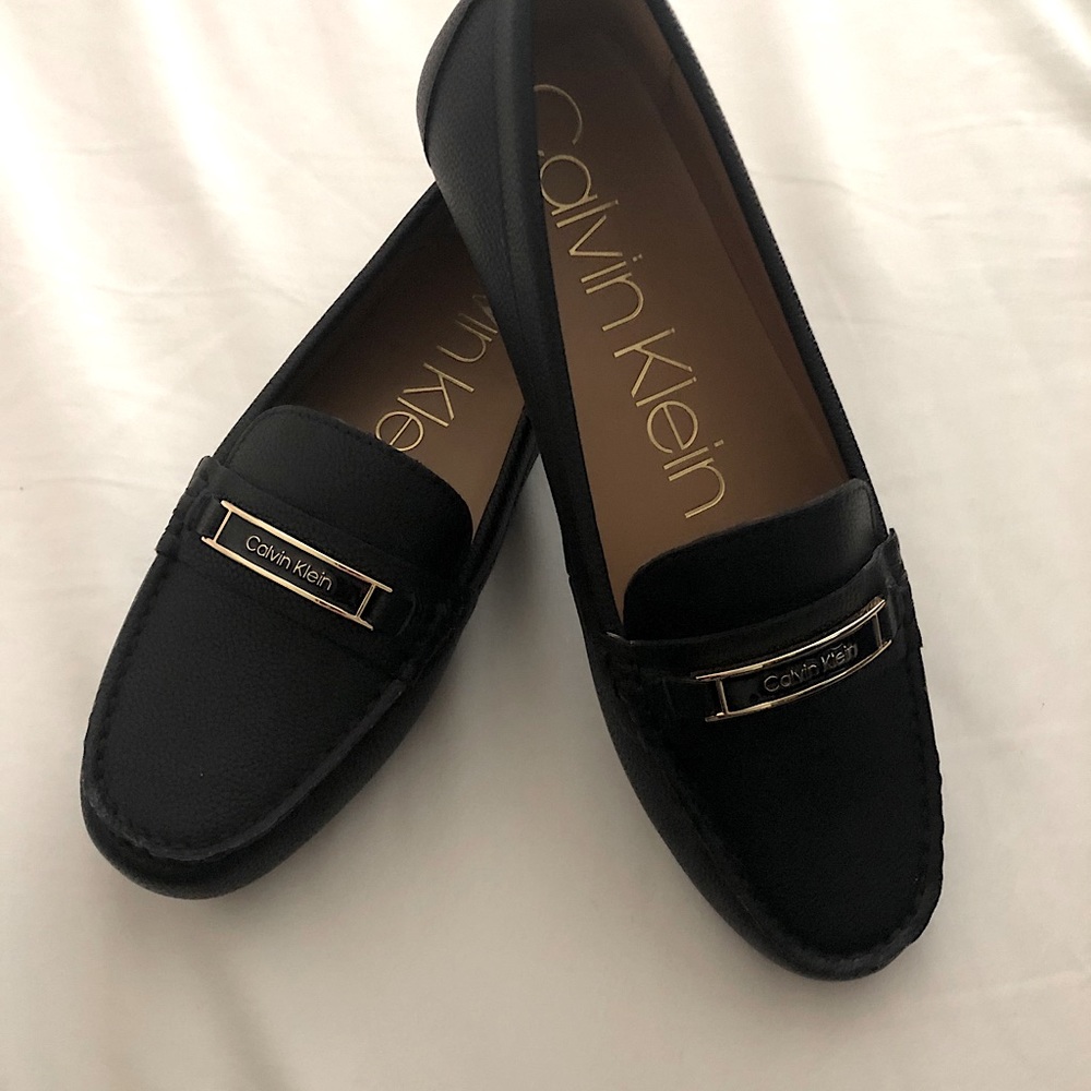Calvin Klein Black Flat Loafers